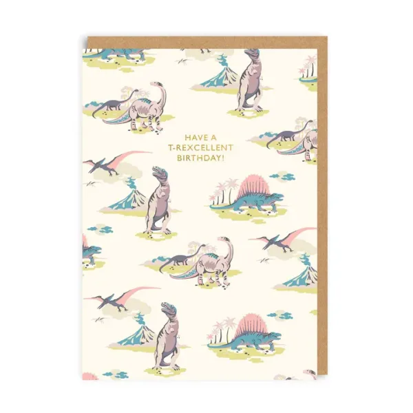 T-Rexcellent Birthday Card By Cath Kidston