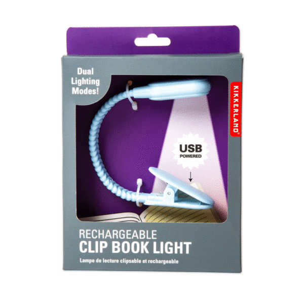 Rechargeable Book Light Blue By Kikkerland