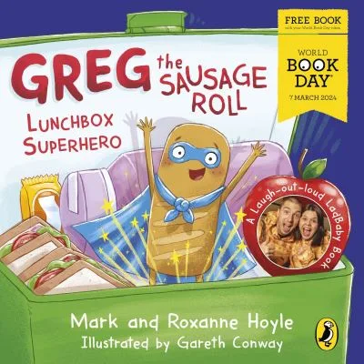 greg the sausage roll Lunchbox superhero by Mark Hoyle