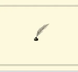 Quill Pen & Ink Note Cards By Peter Pauper