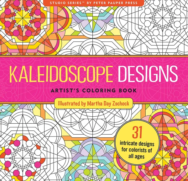 Colouring Book Kaleidoscope Designs By Peter Pauper