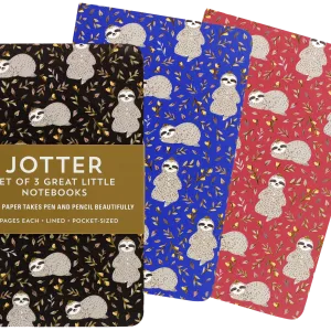 Set Of 3 Jotter Sloth By Peter Pauper