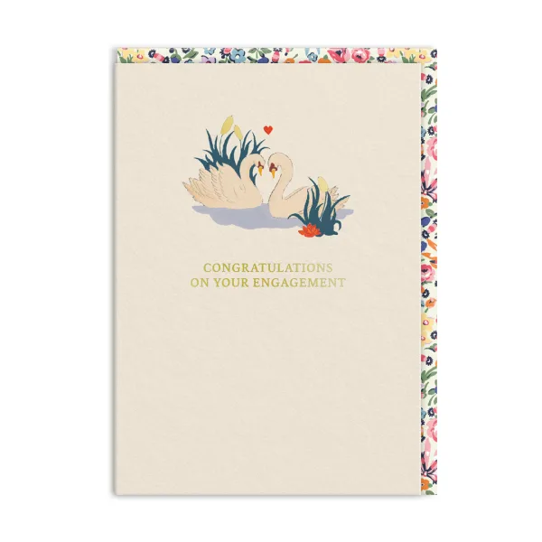 Cath Kidston Congratulations On Your Engagement Swans By Cath Kidston