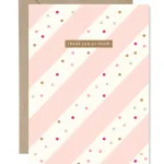 Blush Stripes Thank You By Paper Gull