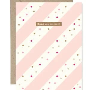 Blush Stripes Thank You By Paper Gull