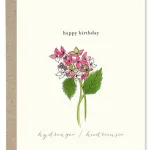 Happy Birthday Hydrangea By Paper Gull