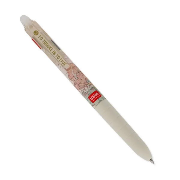 3 Colour Erasable Travel Pen By  Legami