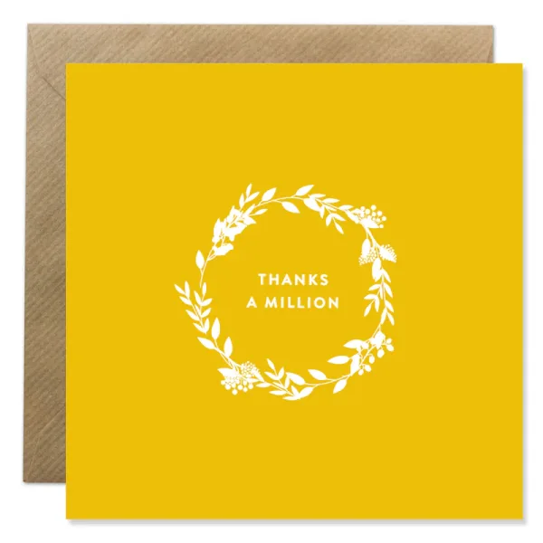 Thanks A Million Card By Bold Bunny | Woodbine Books Kilcullen