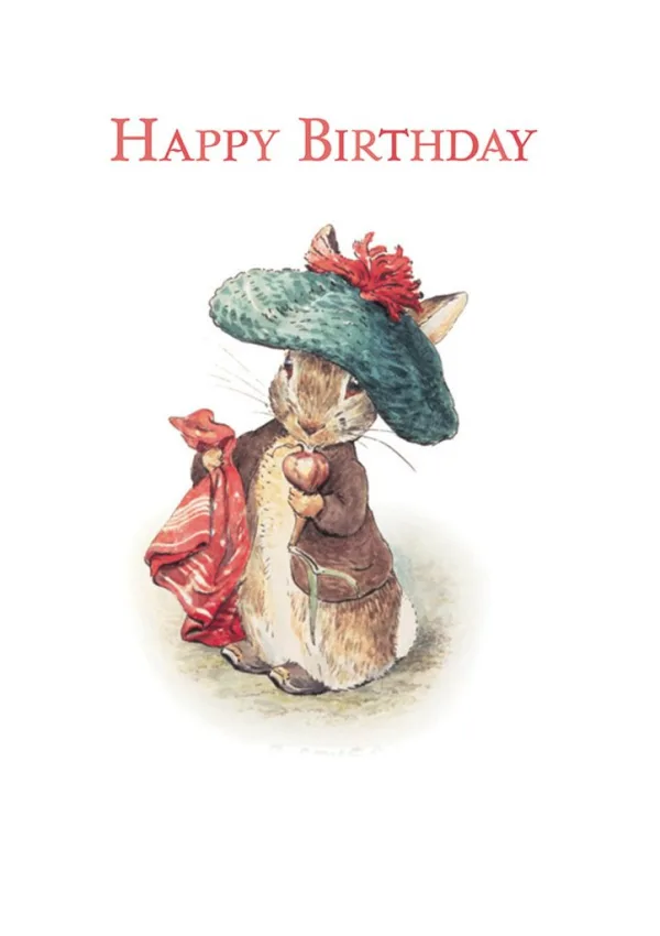 Benjamin Bunny Happy Birthday Card By Beatrix Potter