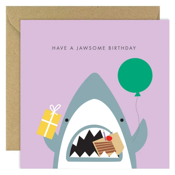 Have  A Jawsome Birthday Card By Bold Bunny