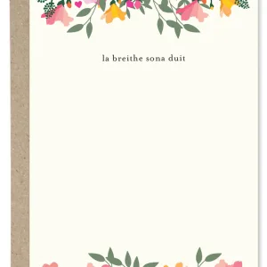 Irish Birthday Floral Card By Paper Gull